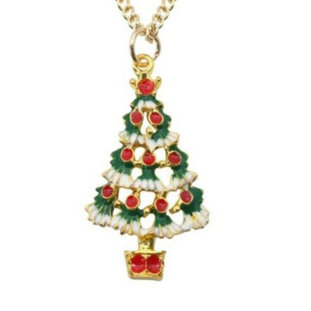 Enamel Christmas Tree Pendant Nwt